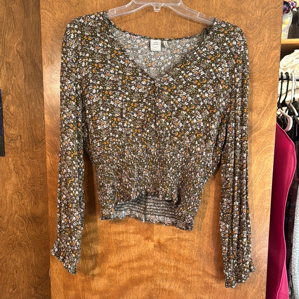 Floral V-Neck Women's Top